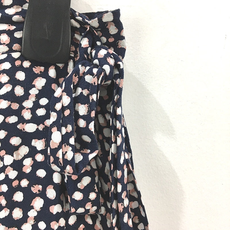 Portmans Black Spotted Viscose Elastic Waisted Lightweight Skirt Ladies Size 14