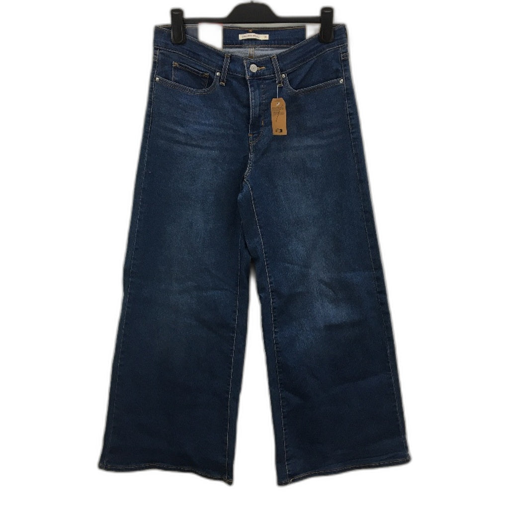 Levi Strauss & Co 318 Shaping Wide Leg Blue Denim Jeans Ladies Size 31 NEW