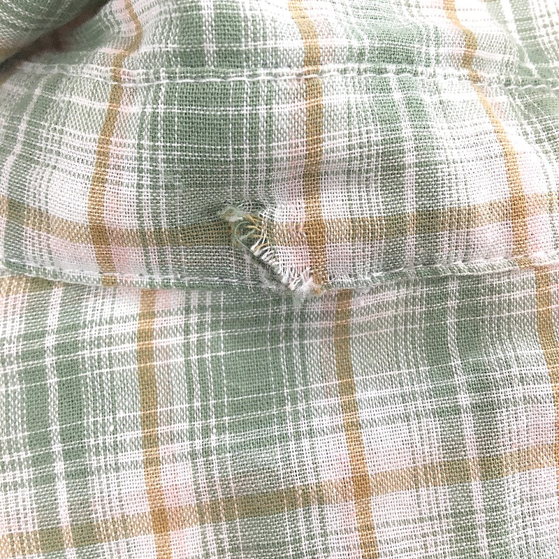 Stussy 100% Cotton Green Tan Check Short Sleeve Lightweight Shirt Mens Sze M NEW