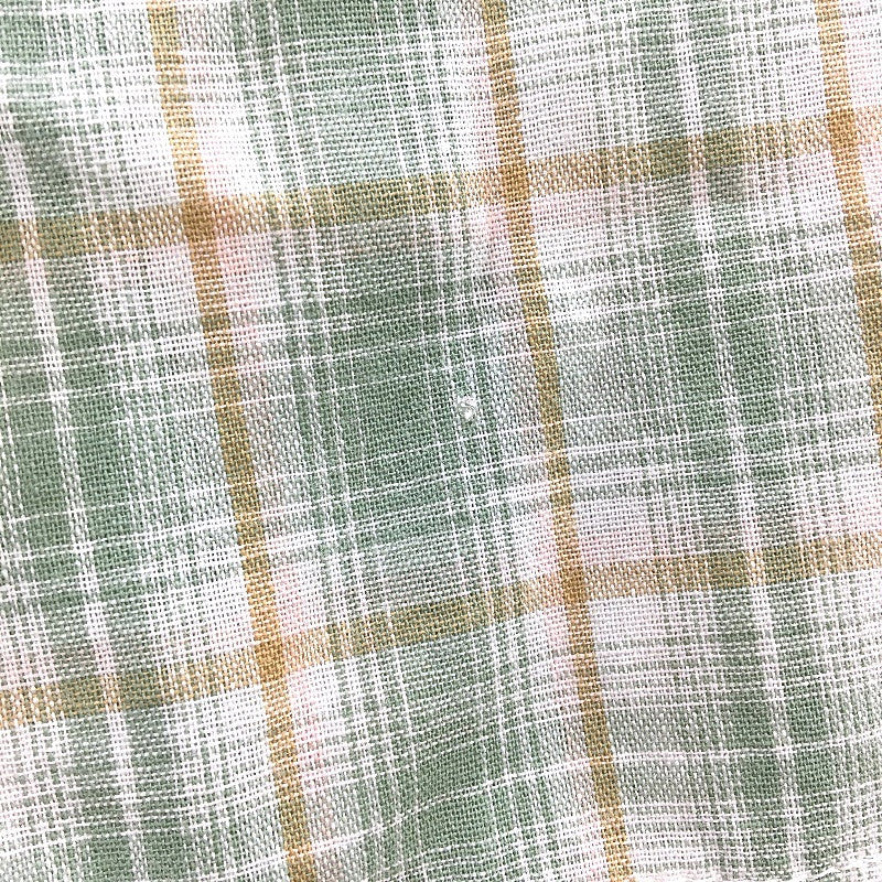 Stussy 100% Cotton Green Tan Check Short Sleeve Lightweight Shirt Mens Sze M NEW