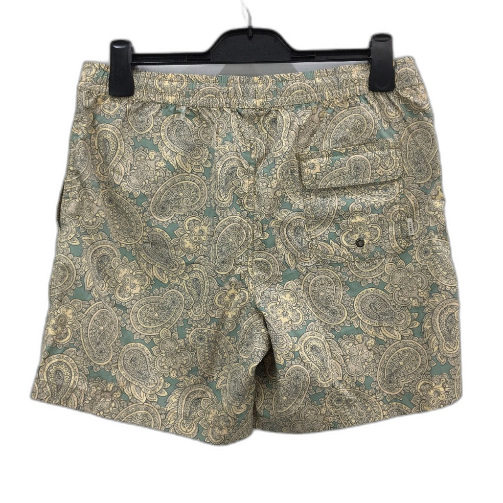 ARVUST Green Paisley Cotton Blend Drawstring Waistband Shorts Men Size 34 NEW