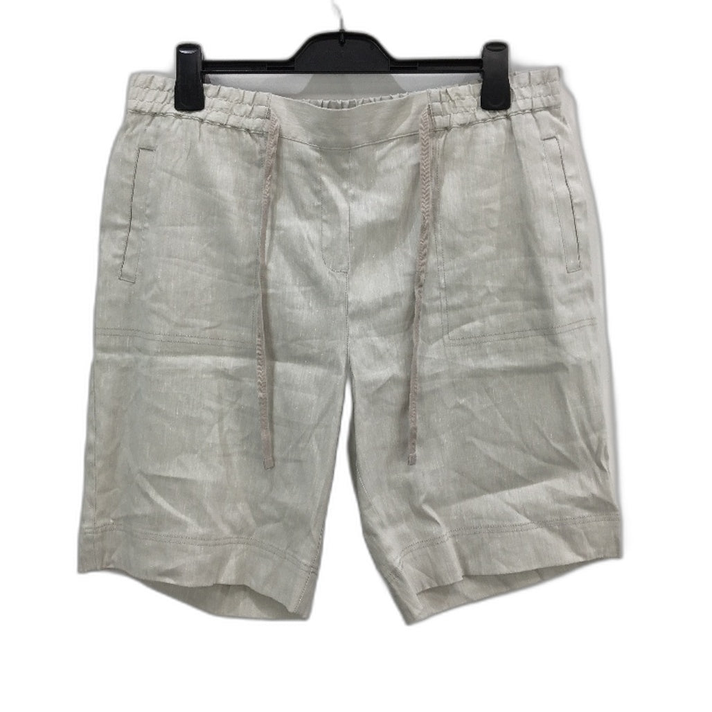 Sportscraft Natural Rosa Linen Blend Elastic Waistband Shorts Ladies Size 16 NEW
