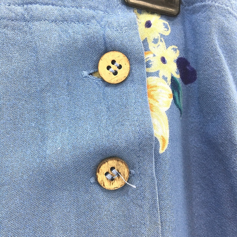 Rip Curl Blue With Large Floral Print Soft Rayon Short Skirt Ladies Size 12