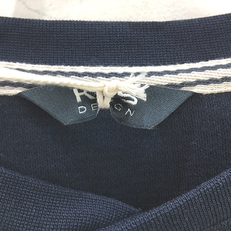 KDS Design Navy Blue Textured Waffle Long Sleeve Top Mens Size M NEW