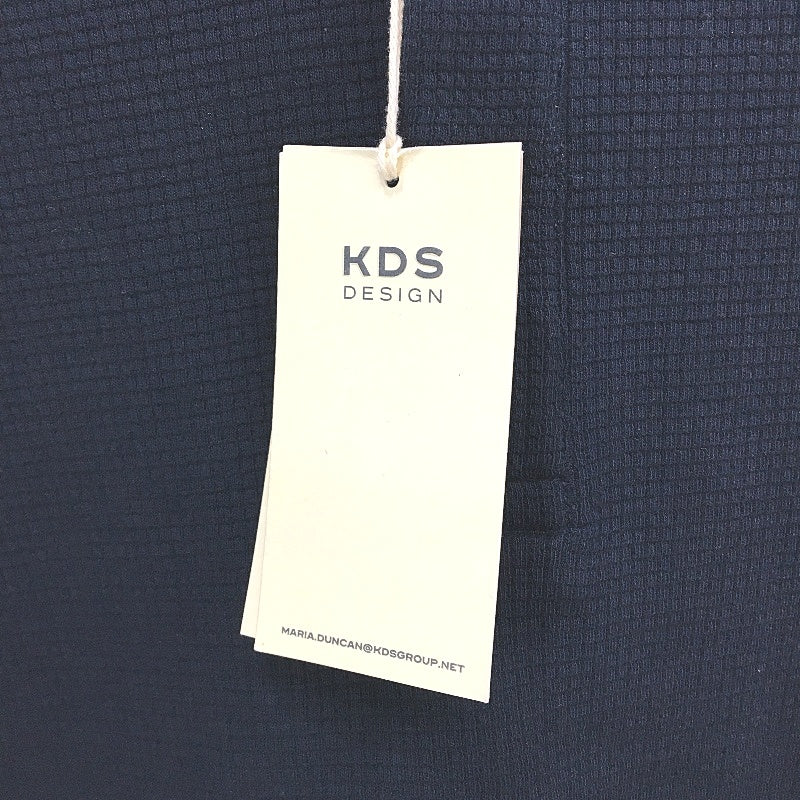 KDS Design Navy Blue Textured Waffle Long Sleeve Top Mens Size M NEW