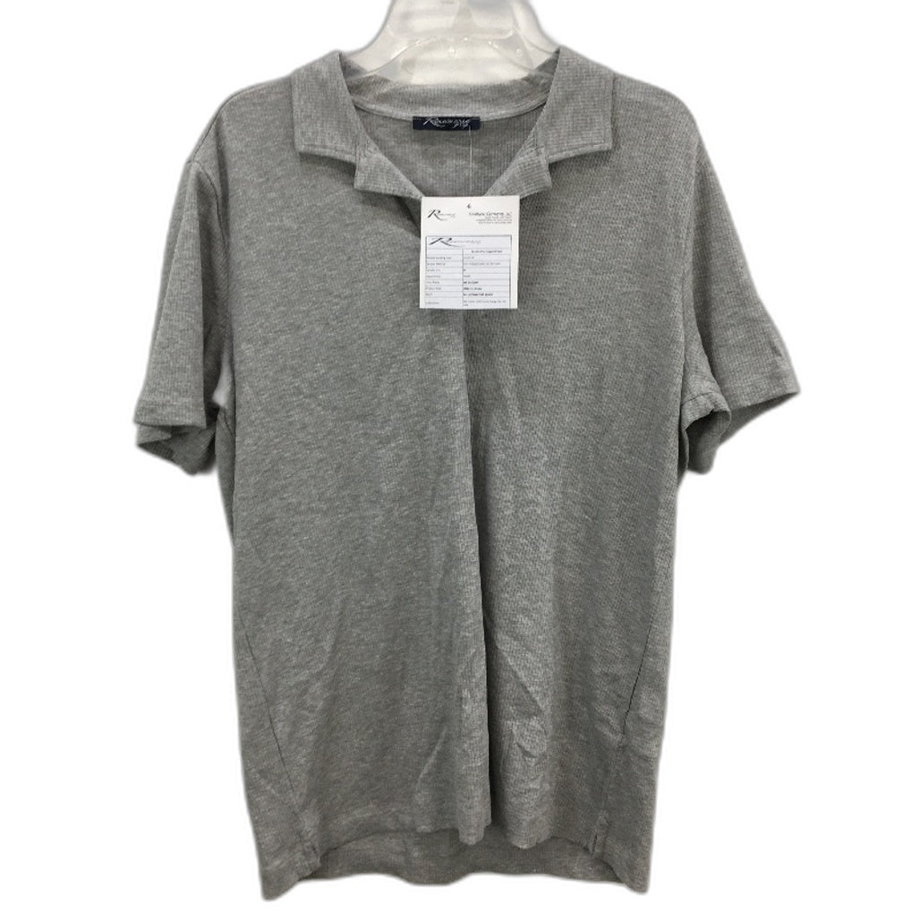 Renaissance Apparel Cotton Blend Grey Marle Ribbed Light TShirt Mens Size M NEW