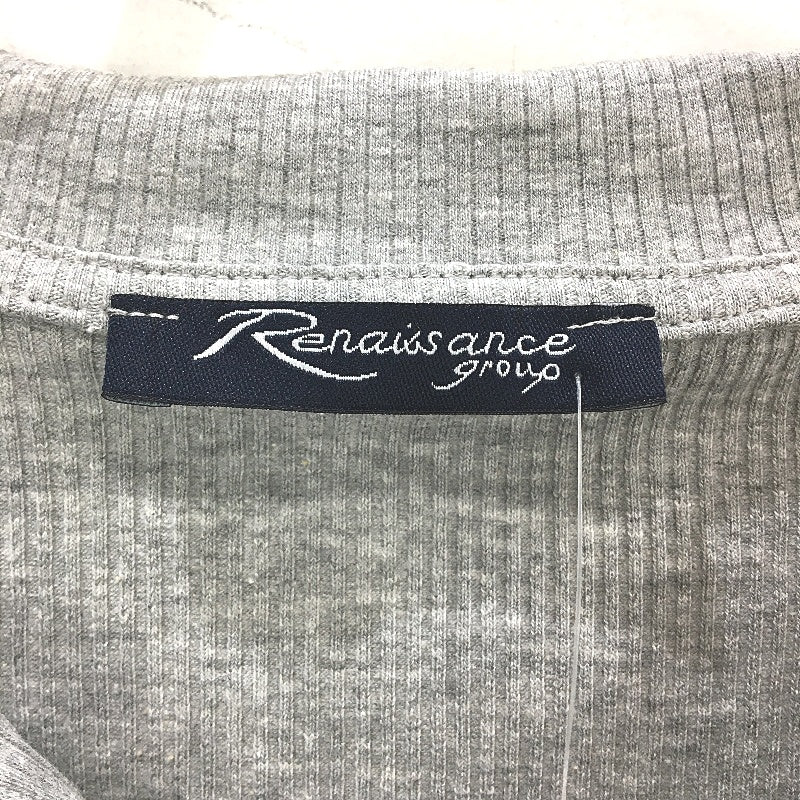 Renaissance Apparel Cotton Blend Grey Marle Ribbed Light TShirt Mens Size M NEW