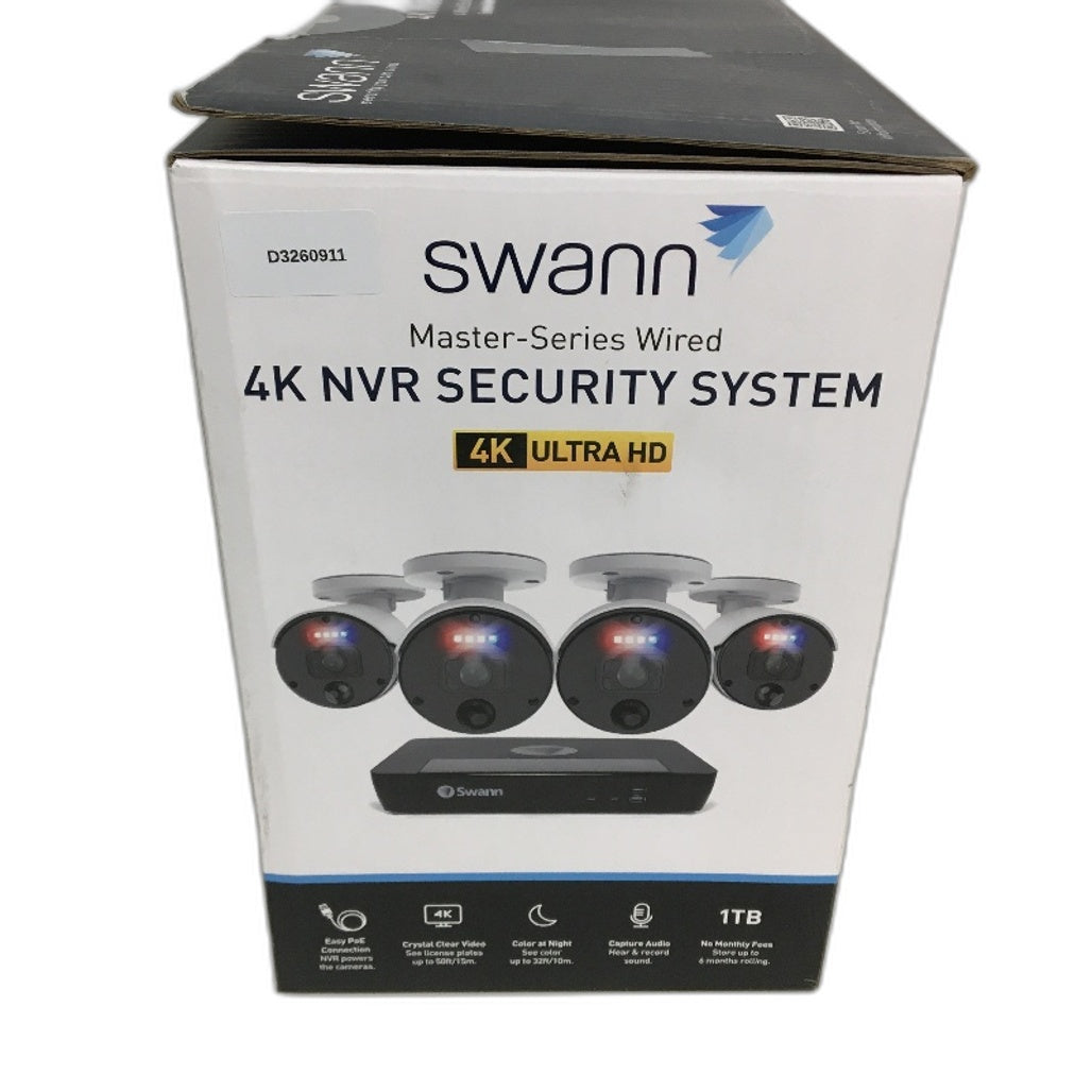 Swann Master-Series Wired 4 Bullet Cam 4K NVR Security Camera System NEW