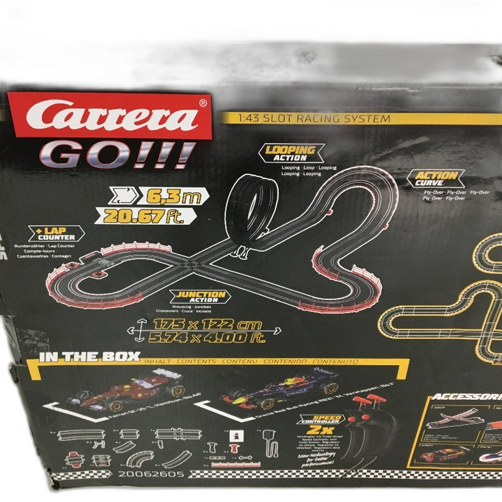 Carrera Go 1:43 Flying Lap Slot Oracle Redbull Racing Track System Set NEW