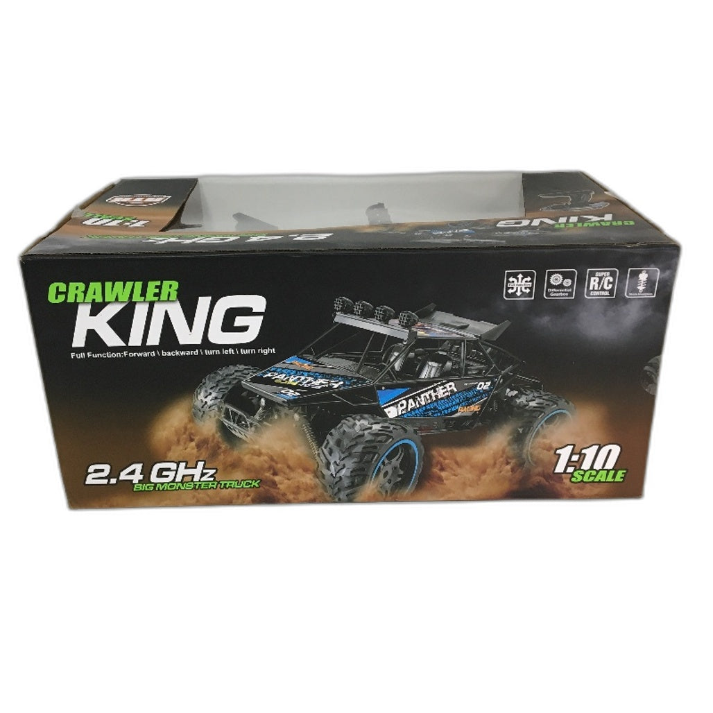 Crawler King 2.4 GHz Blue Panther Ready To Run High Speed 1:10 RC Car Age 8+ NEW