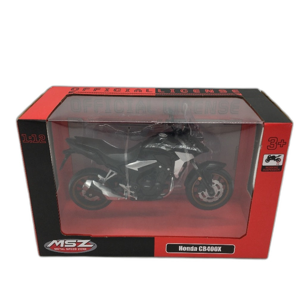 MSZ 1:12 Scale Honda CB400X and Kawasaki Ninja H2R Die Cast Model Bikes NEW