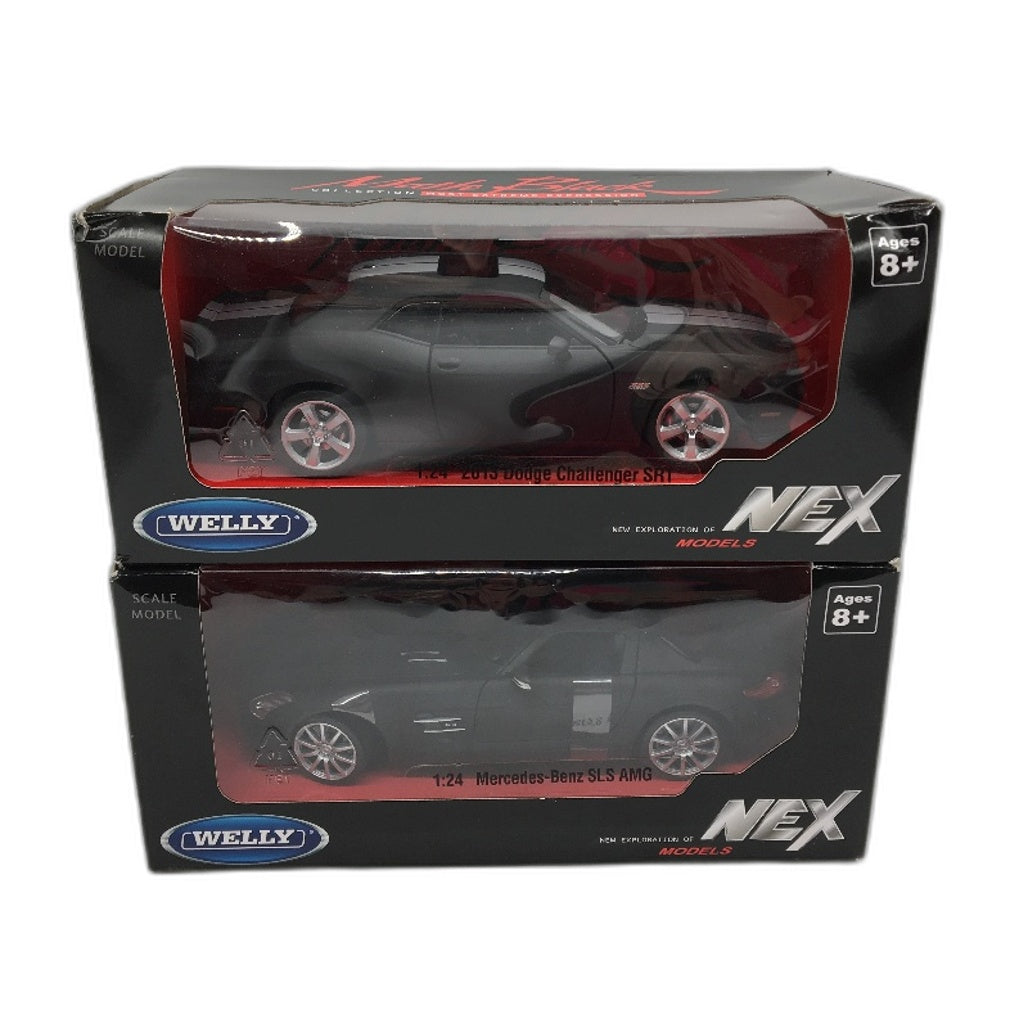 MSZ 1:24 2013 Dodge Challenger & Mercedes-Benz SLS AMG Die Cast Model Cars NEW