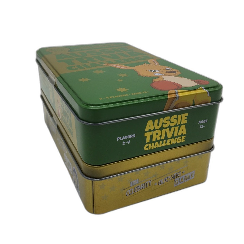 U Games Aussie Trivia and Celebrity Guessing Tin Card Game 2 Pack Bundle NEW
