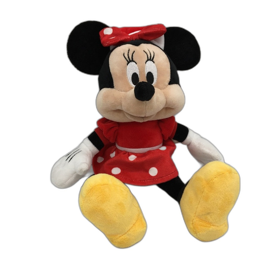 Disney Minnie Mouse Plush Toy and Black Sequined Insulated Lunch Bag Bundle NEW