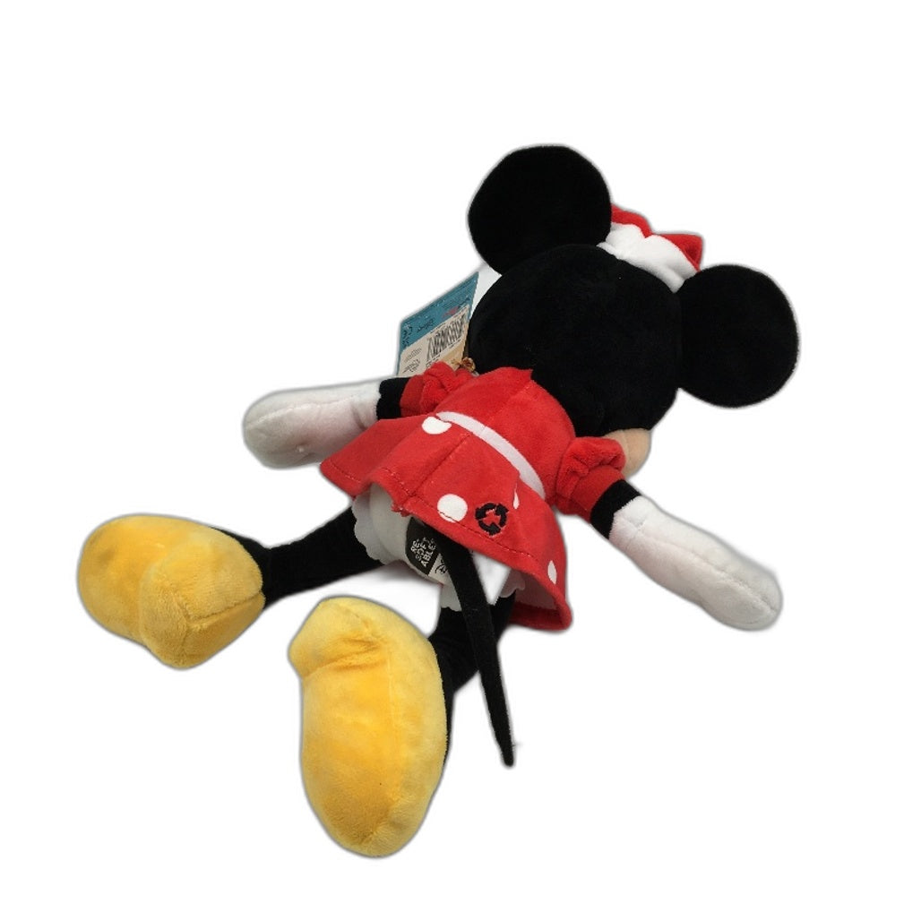 Disney Minnie Mouse Plush Toy and Black Sequined Insulated Lunch Bag Bundle NEW