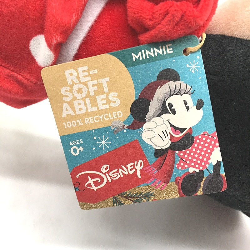 Disney Minnie Mouse Plush Toy and Black Sequined Insulated Lunch Bag Bundle NEW