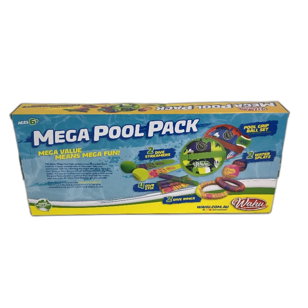 Wahu 13 Piece Mega Pool Pack Outdoor Water Activity Party Game Set NEW