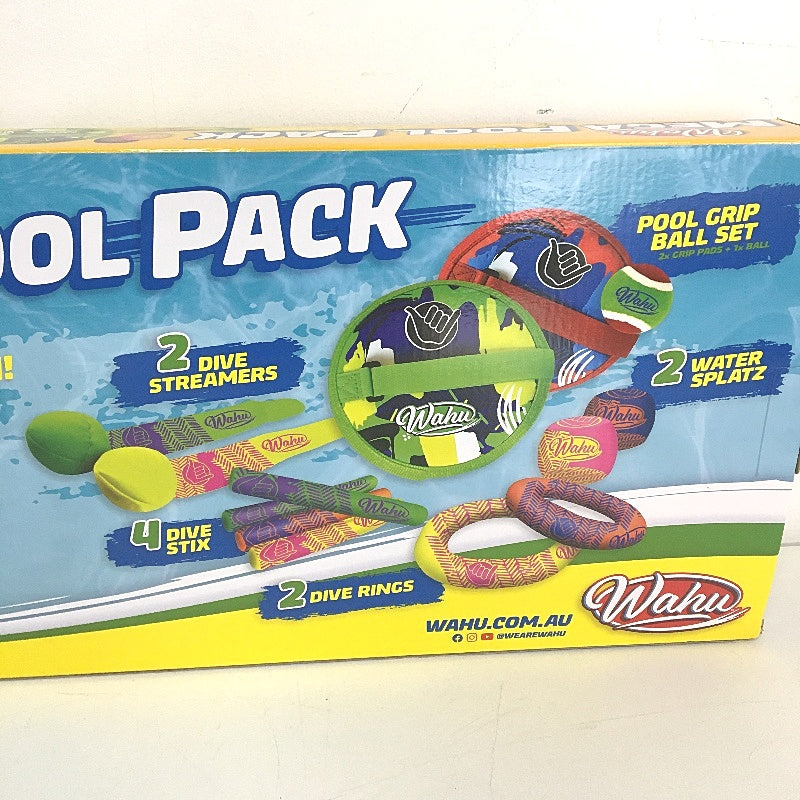 Wahu 13 Piece Mega Pool Pack Outdoor Water Activity Party Game Set NEW