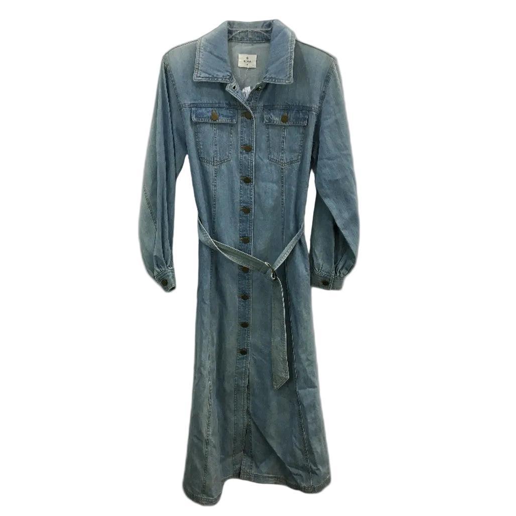 Target Denim Maxi Mid Wash Blue Longsleeve Shirt Dress Ladies Size 8 NEW