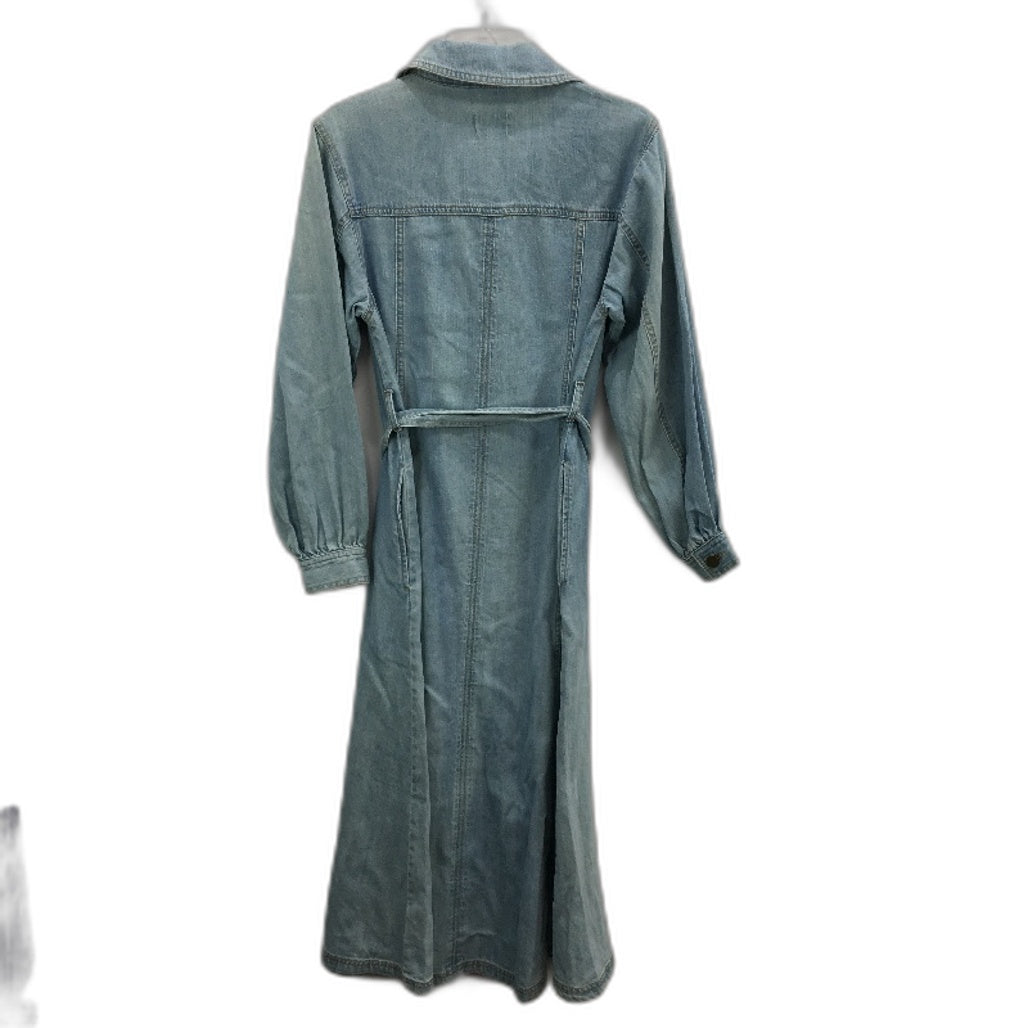 Target Denim Maxi Mid Wash Blue Longsleeve Shirt Dress Ladies Size 8 NEW
