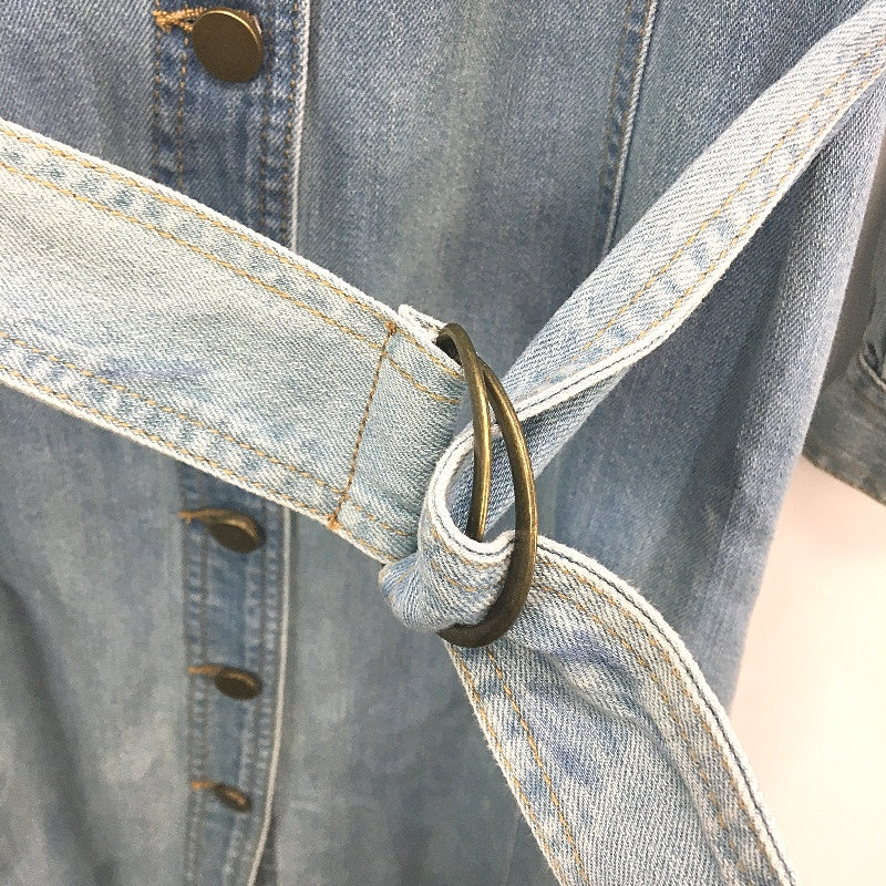 Target Denim Maxi Mid Wash Blue Longsleeve Shirt Dress Ladies Size 8 NEW