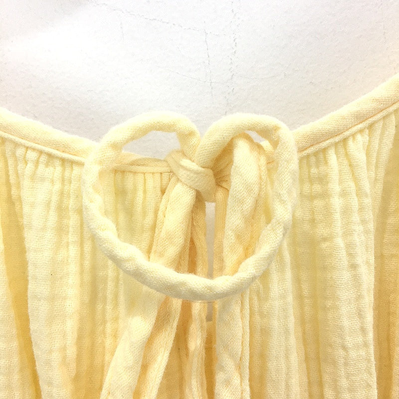 Seed Heritage Muslin Pastel Yellow Boxy Cotton Mini Dress Ladies Size 6