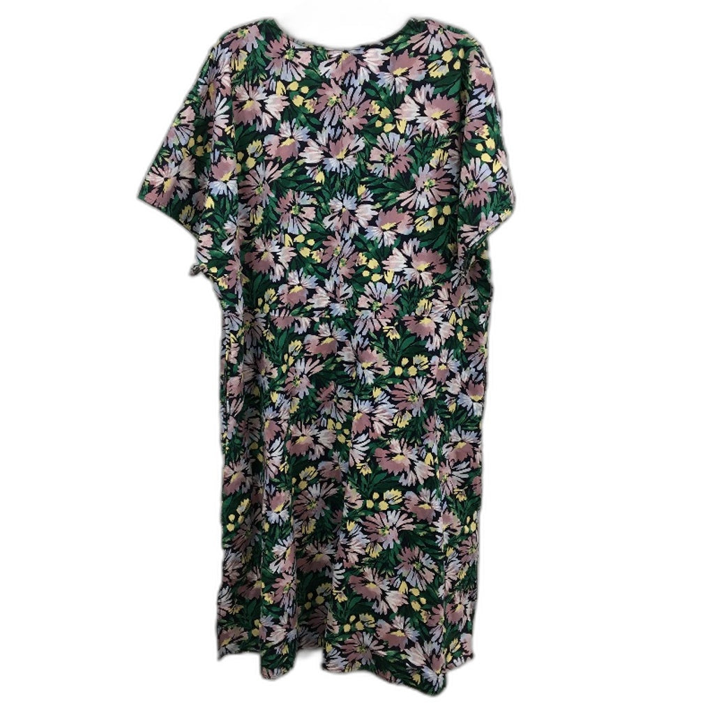 Regatta Curve Port Stephens Floral Black Linen Blend Dress Ladies Size 20 NEW