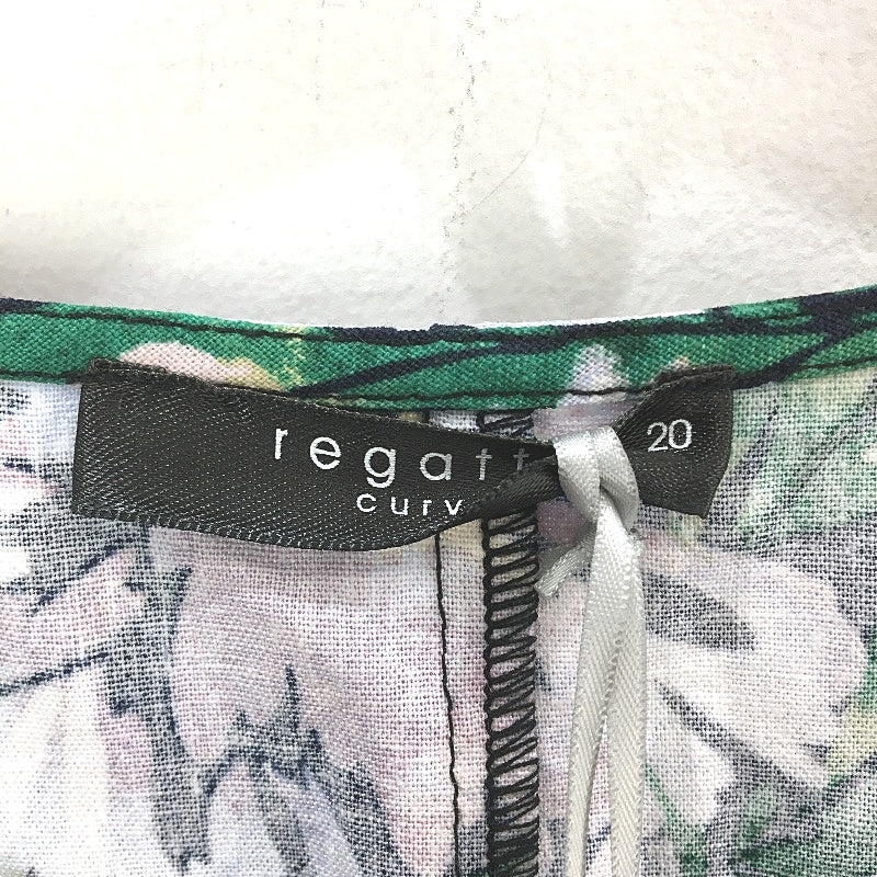 Regatta Curve Port Stephens Floral Black Linen Blend Dress Ladies Size 20 NEW