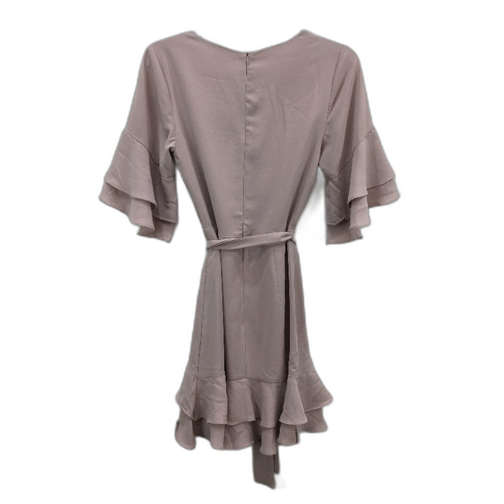 Tussah Cecilia Ruffle Mid Sleeve Lavender Belted Mini Dress Ladies Size 6