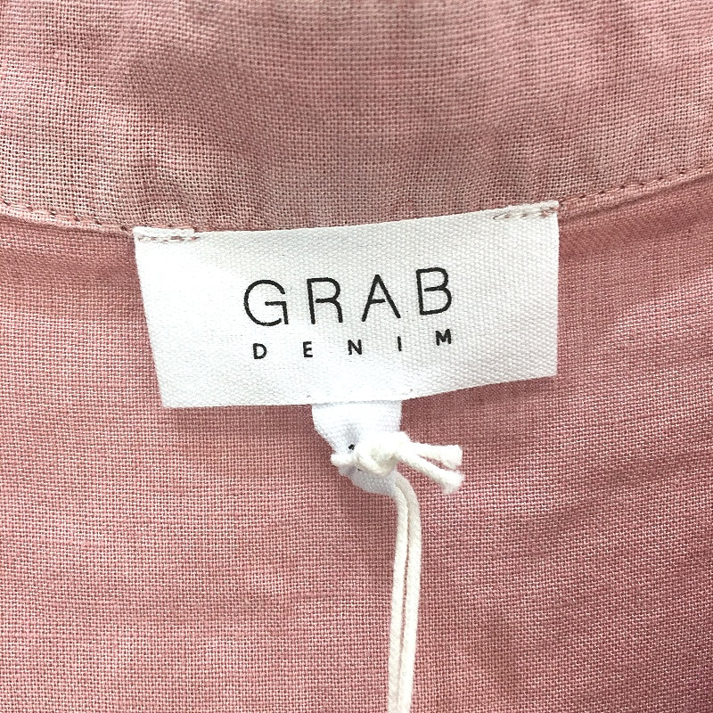 Grab Denim Plain Blocky Linen Blend Blush Pink Mini Dress Ladies Size 10 NEW