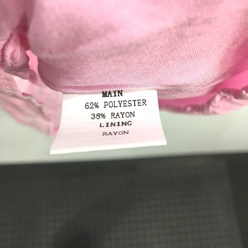 Pearl+Sea Textured Check Princess Sleeve Pink Mini Dress Ladies Size AU 12