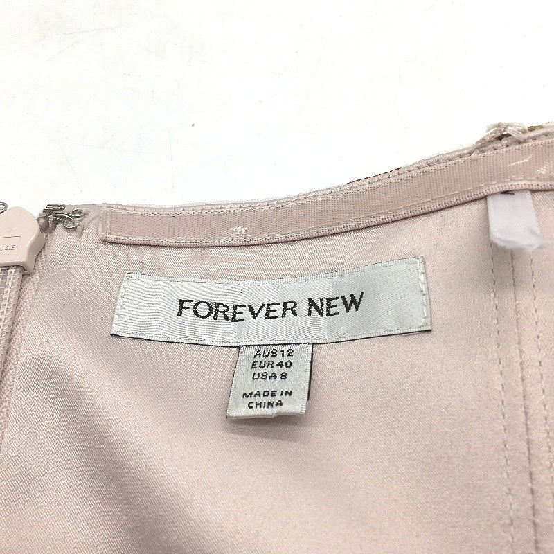 Forever New Moana Halter Neck Ruched Padded Pink Floral Dress Ladies Size AU 12