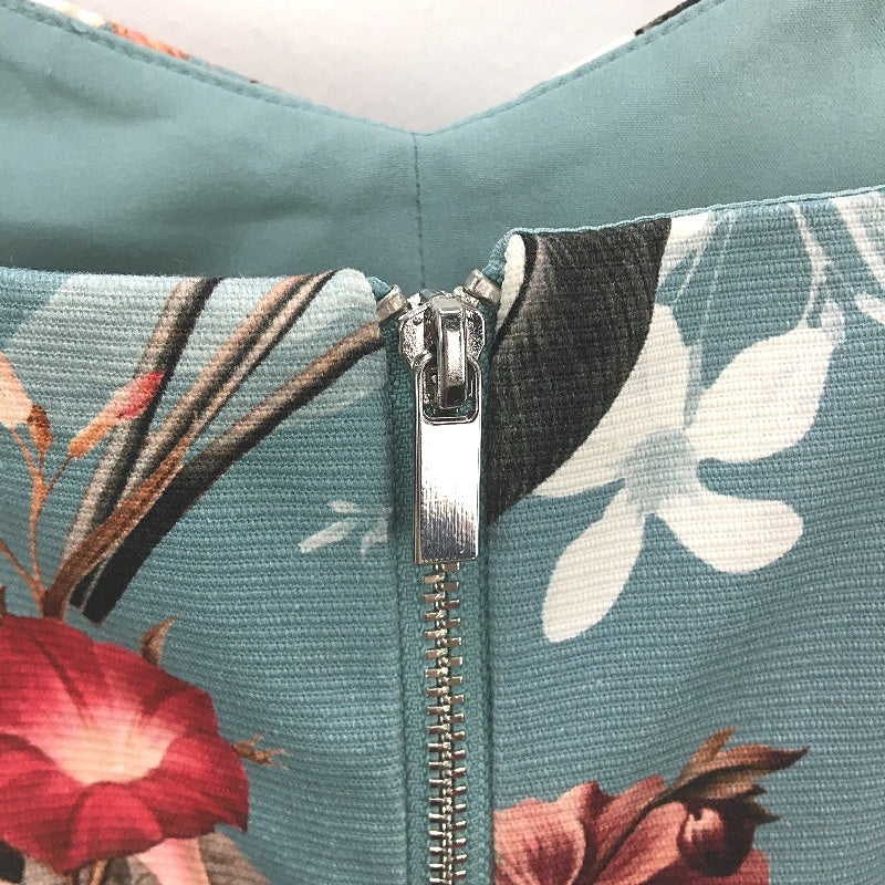 Portmans Signature Floral Teal Strappy Belted Mini Dress Ladies Size 10