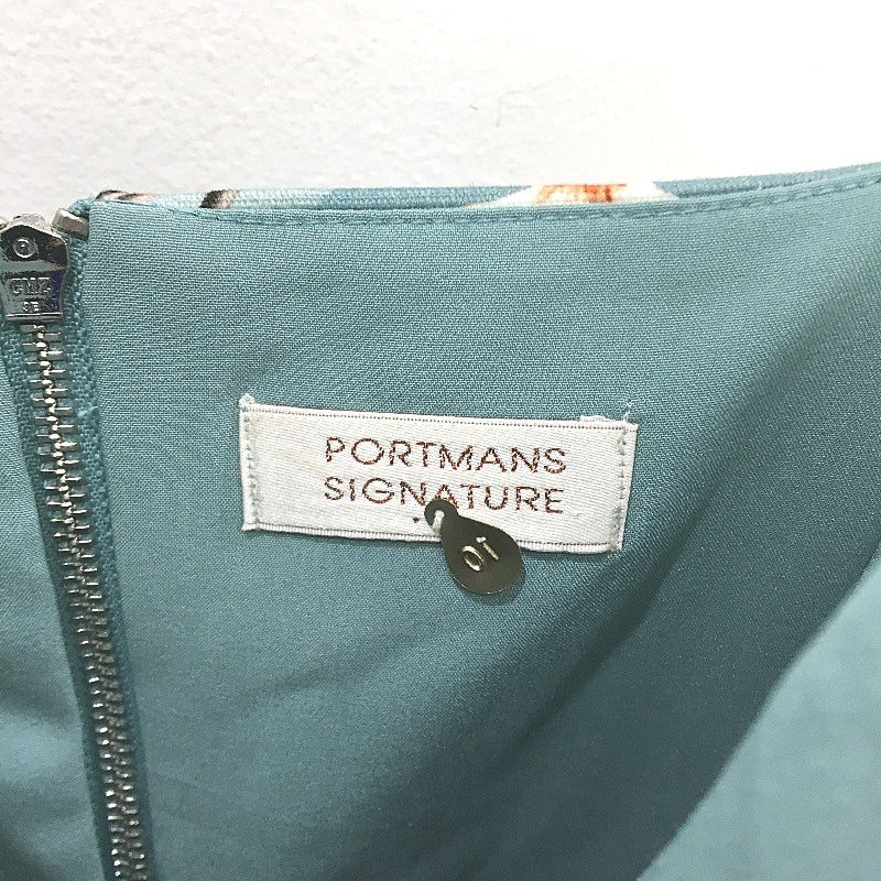 Portmans Signature Floral Teal Strappy Belted Mini Dress Ladies Size 10