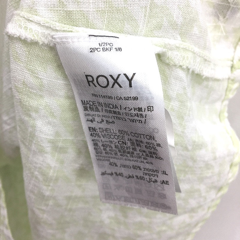 Roxy Shine A Light Green Houndstooth Strappy Mini Dress Ladies Size Medium