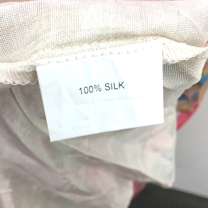 Msns Silk Pink Bohemian Print Strappy Ruched Waist Maxi Dress Ladies Size 16