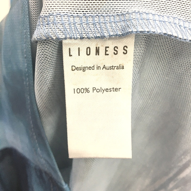 Lioness Charmed Blue Moonlight Ocean Print Mesh Midi Dress Ladies Size XS NEW