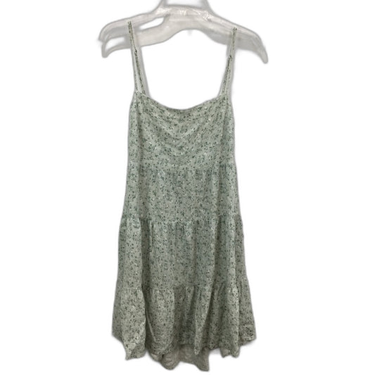 Ghanda 1984 Floral Pastel Green Back Cut Out Mini Dress Ladies Size Medium