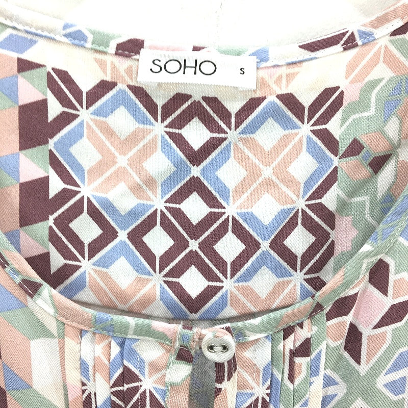 Soho Serene Geometric Pattern Pastel Coloured Nightie Ladies Size Small NEW