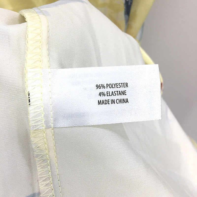 Chloe & Lola Chrsyanthemum Print Satin Yellow Mini Nightie Ladies Size Small NEW