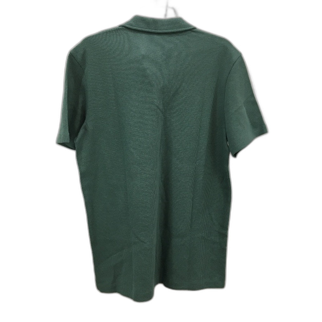 Renaissance Apparel Cotton Blend Pine Green Waffle Polo TShirt Mens Size M NEW