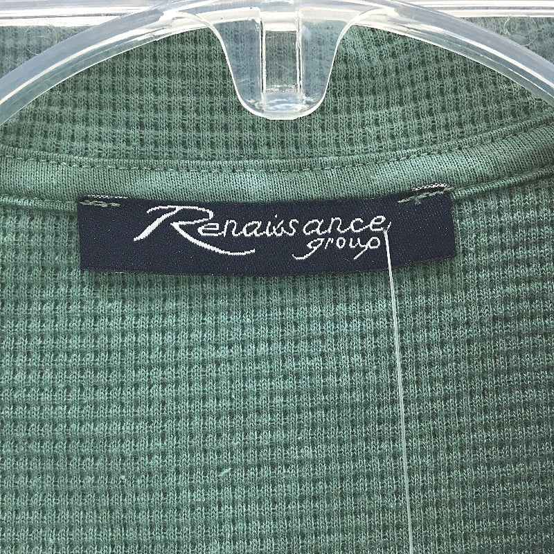 Renaissance Apparel Cotton Blend Pine Green Waffle Polo TShirt Mens Size M NEW