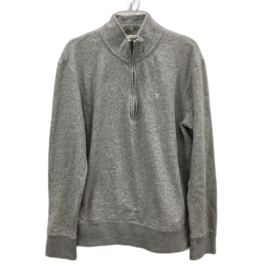 American Eagle Light Grey Super Soft Pullover 1/4 Zip Jumper Mens Size M
