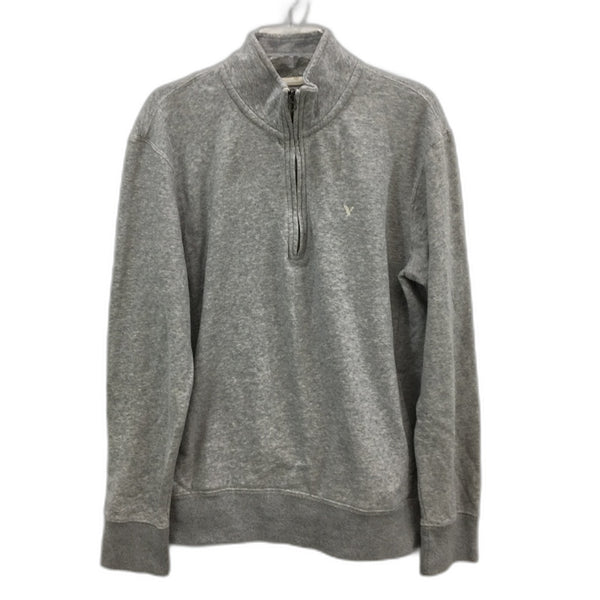 American Eagle Light Grey Super Soft Pullover 1/4 Zip Jumper Mens Size M