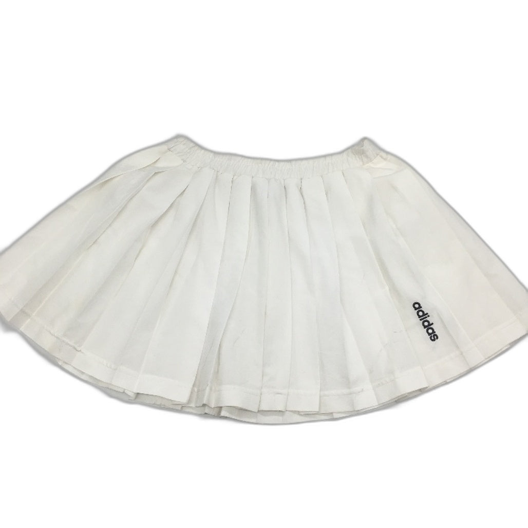 Adidas Elastic Waisted White Pleated Tennis Sport Skirt Ladies Size 10 / S