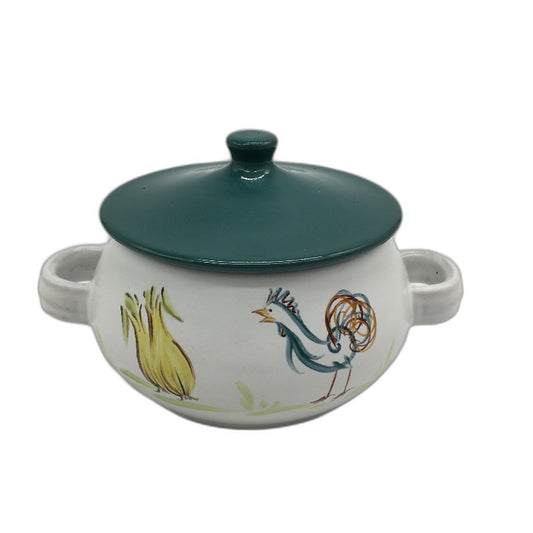 VINTAGE Denby Stoneware Made In England Hand Painted Small Lidded Casserole Dish