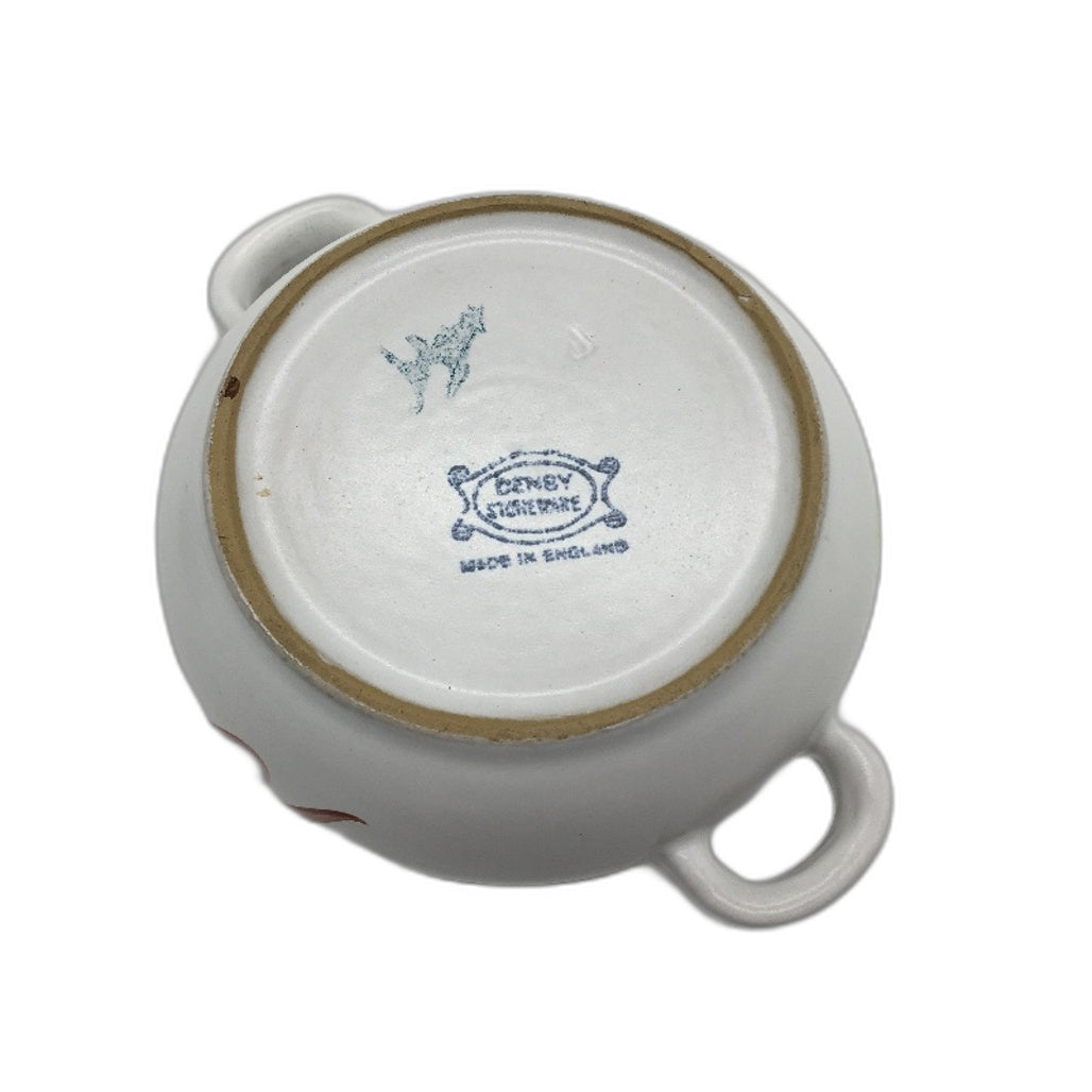 VINTAGE Denby Stoneware Made In England Hand Painted Small Lidded Casserole Dish