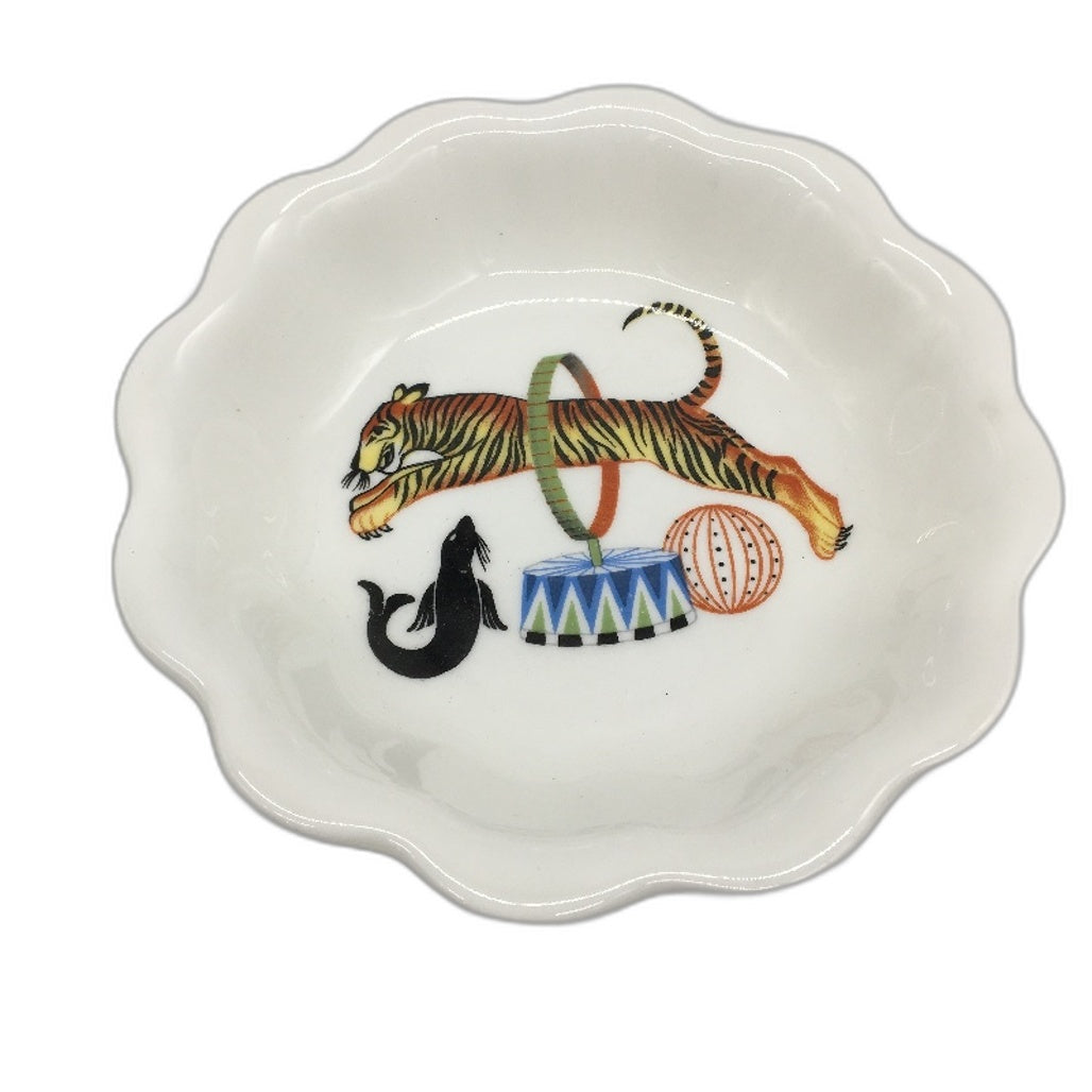 VINTAGE Wedgwood England Bone China 3 x White Circus Themed Small Plates