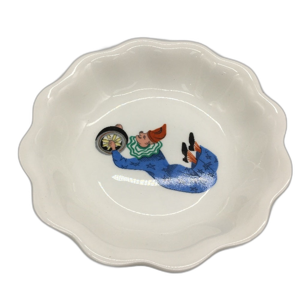 VINTAGE Wedgwood England Bone China 3 x White Circus Themed Small Plates