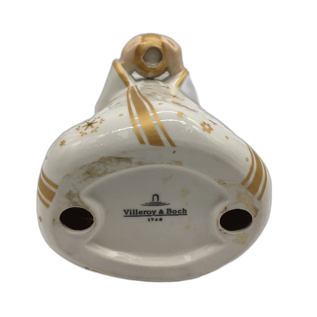 COLLECTABLE Villeroy & Boch West Germany Christams Angel Gold Acented Figurine